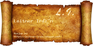 Leitner Irén névjegykártya
